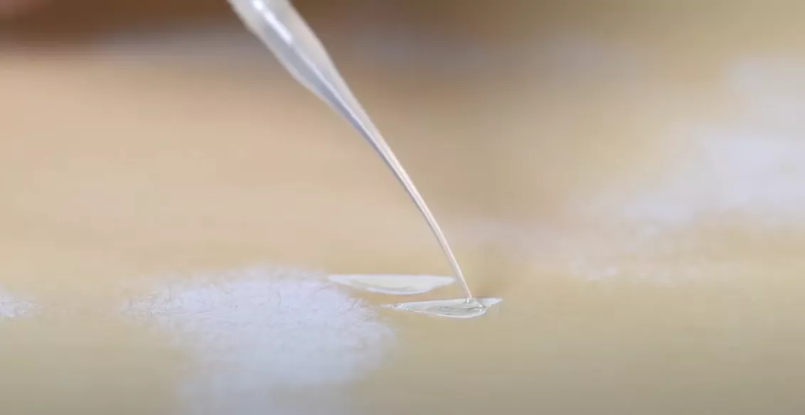 Remplissage des points bas avec une super glue