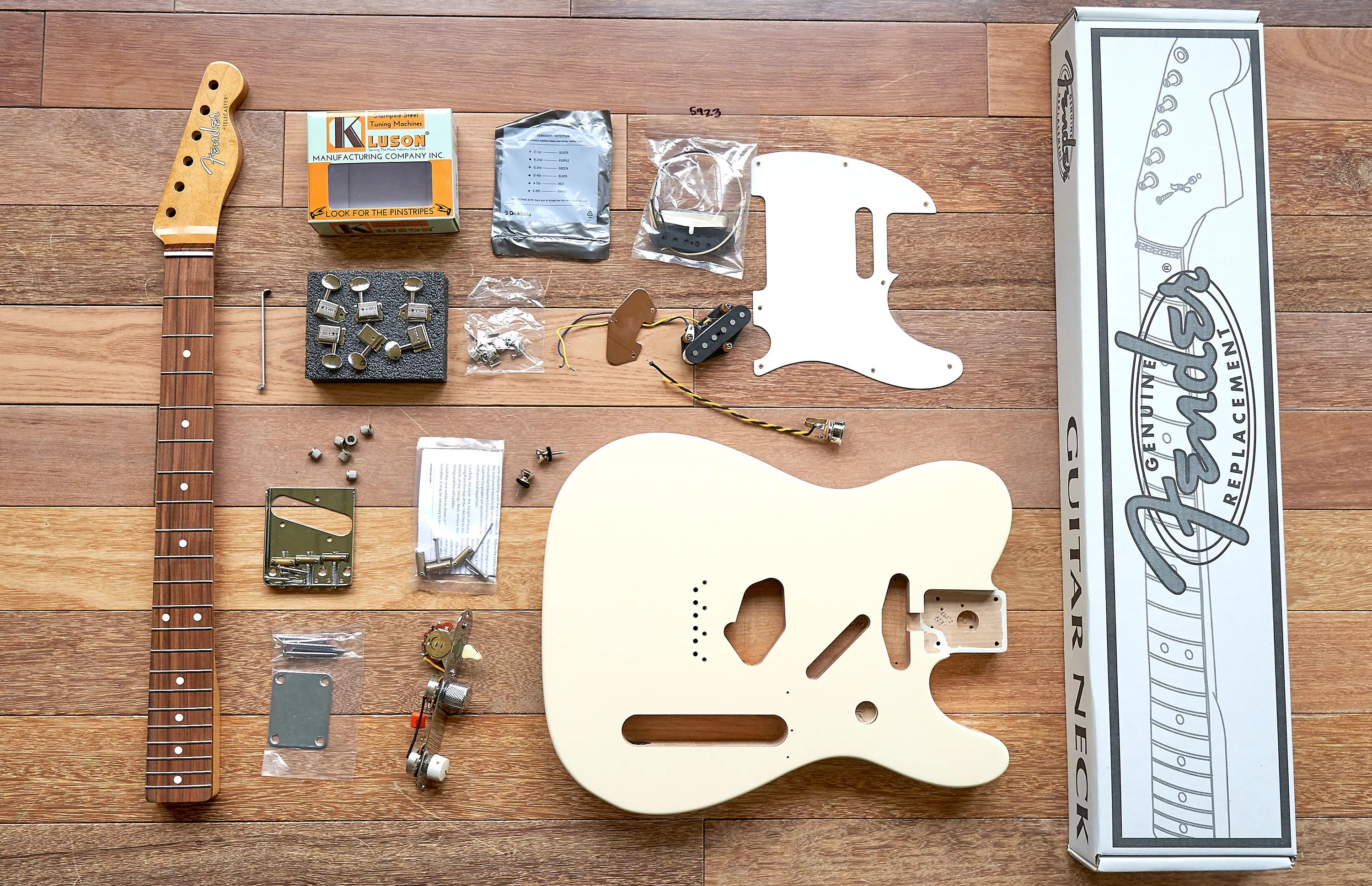 Gamme de pièces que j’ai utilisées pour ma construction