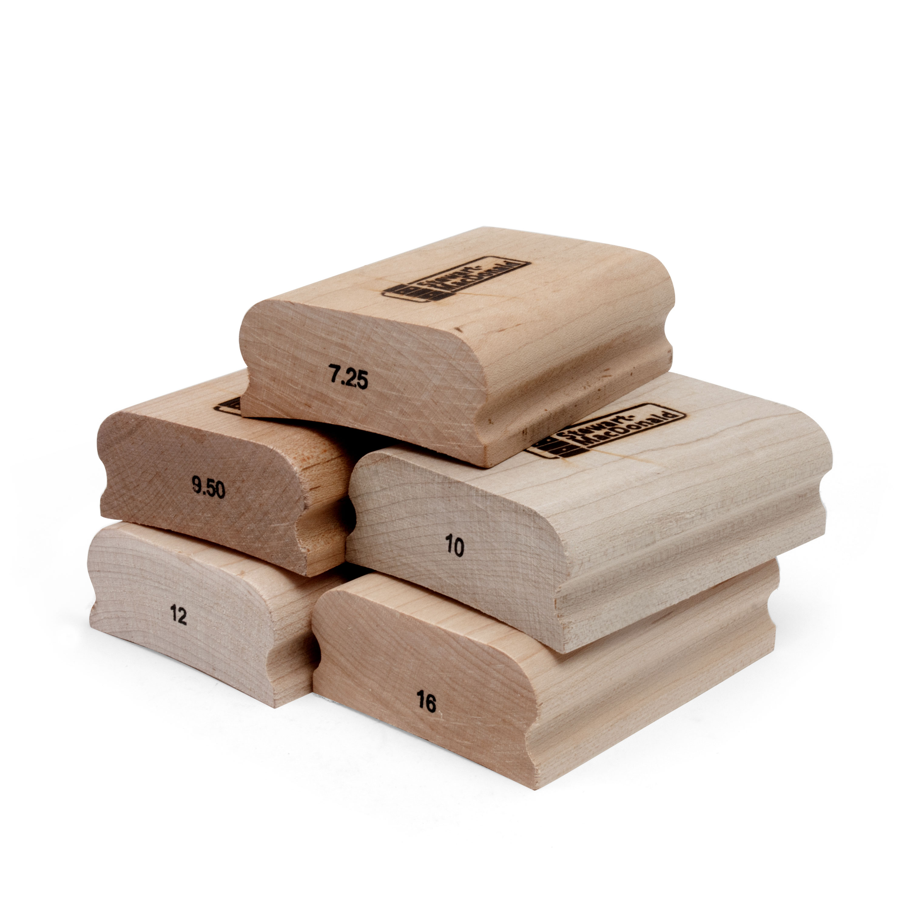 Ensemble essentiel de cales de ponçage pour radius 4 po, ensemble de 5