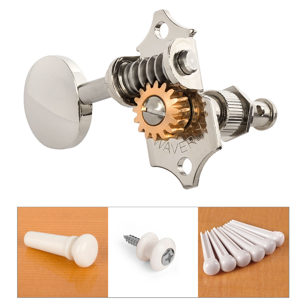 Collection Anniversaire de Boutons Waverly Ovale avec Broches et Boutons Blancs