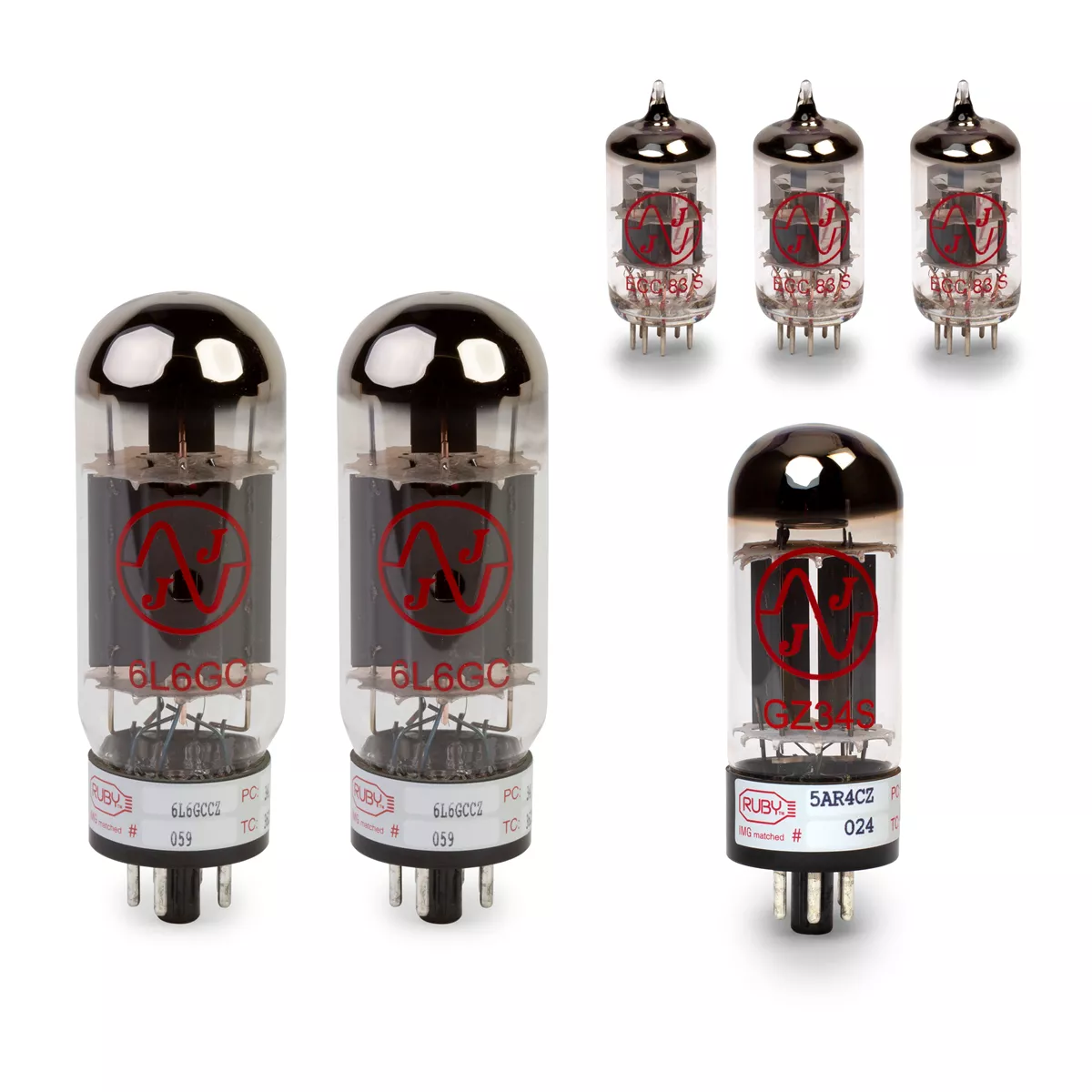 Jeu de tubes de réémission Fender '59 Bassman avec tubes d'alimentation assortis Jeu de tubes de réémission Fender '59 Bassman avec tubes d'alimentation assortis