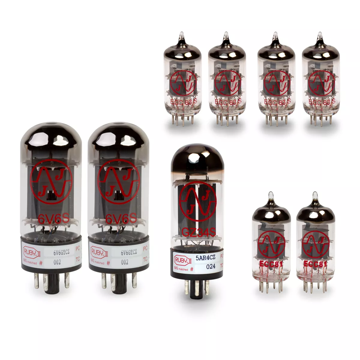 Jeu de tubes Fender Deluxe Reverb (panneau noir) avec tubes d’alimentation assortis Jeu de tubes Fender Deluxe Reverb (panneau noir) avec tubes d’alimentation assortis