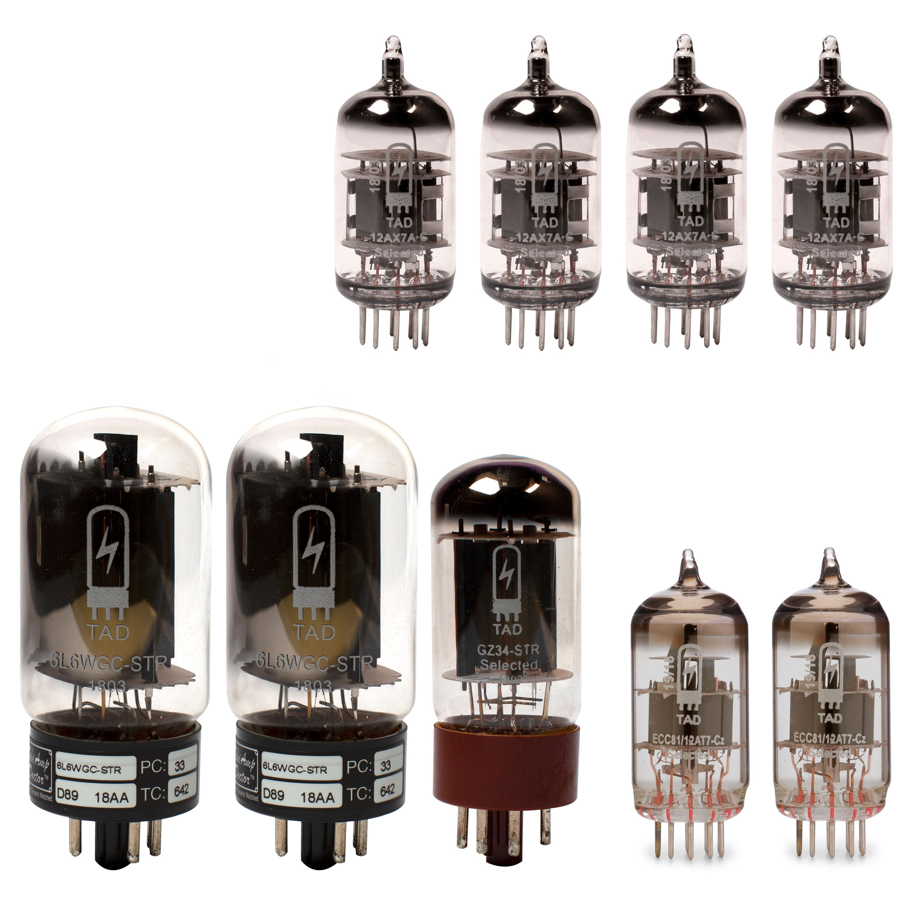 Ensemble de tubes TAD Fender Pro Reverb (panneau noir) avec tubes d’alimentation assortis Ensemble de tubes TAD Fender Pro Reverb (panneau noir) avec tubes d’alimentation assortis
