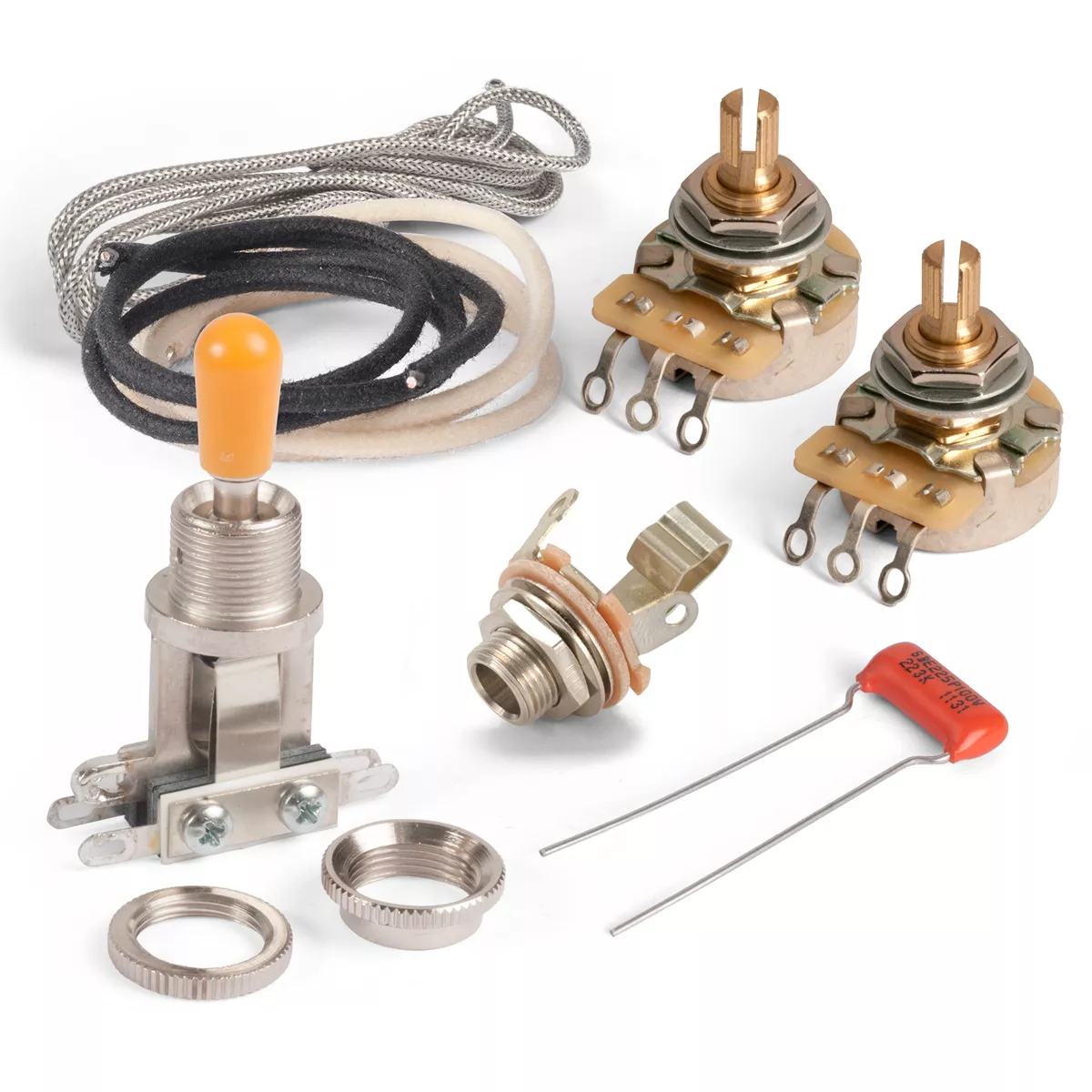 Kit de câblage Premium pour 2 micros avec sélecteur de micros Kit de câblage Premium pour 2 micros avec sélecteur de micros