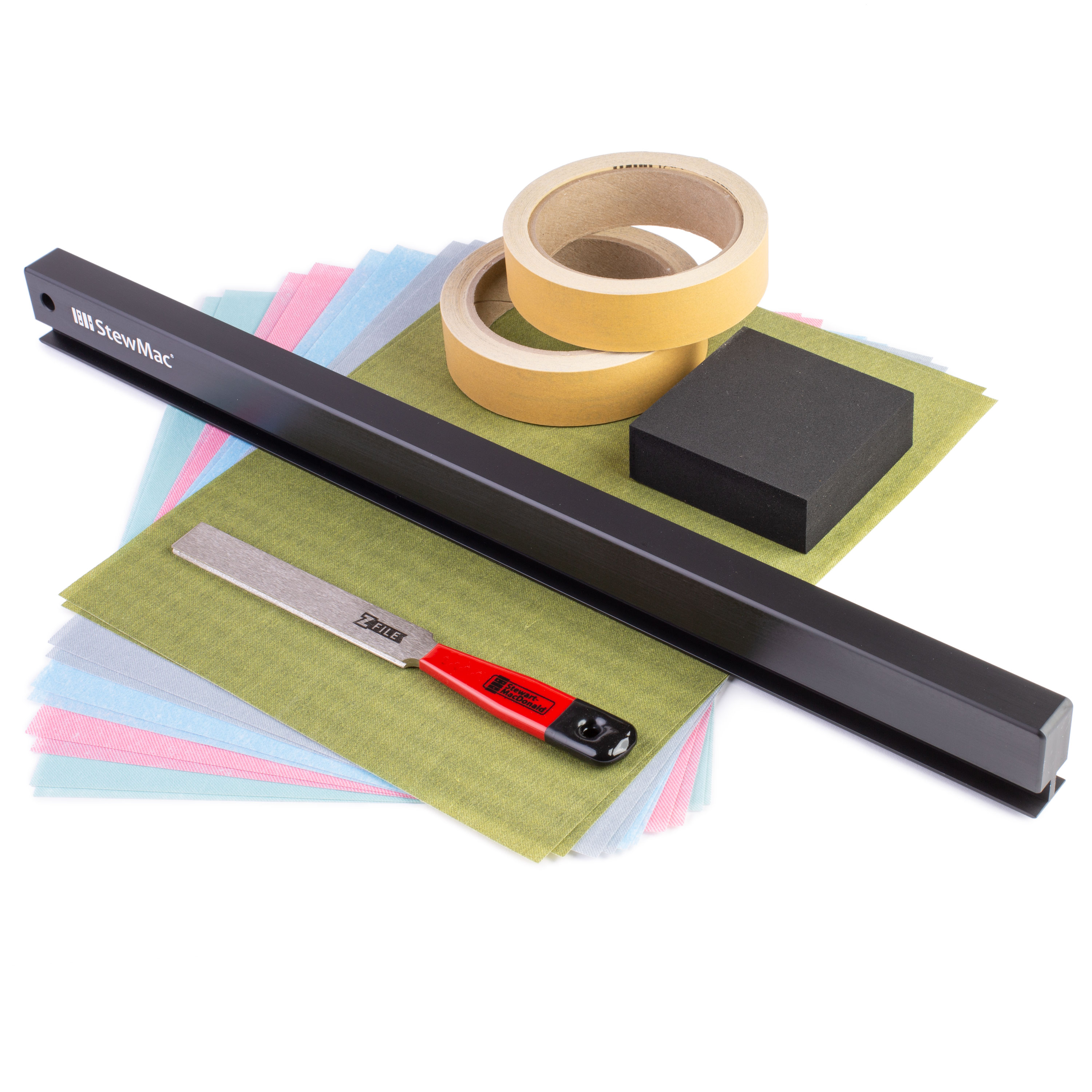 Ensemble d’outils Deluxe de nivelage et dressage des frettes