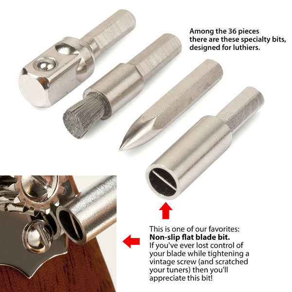 Ensemble de tournevis pour techniciens guitare
