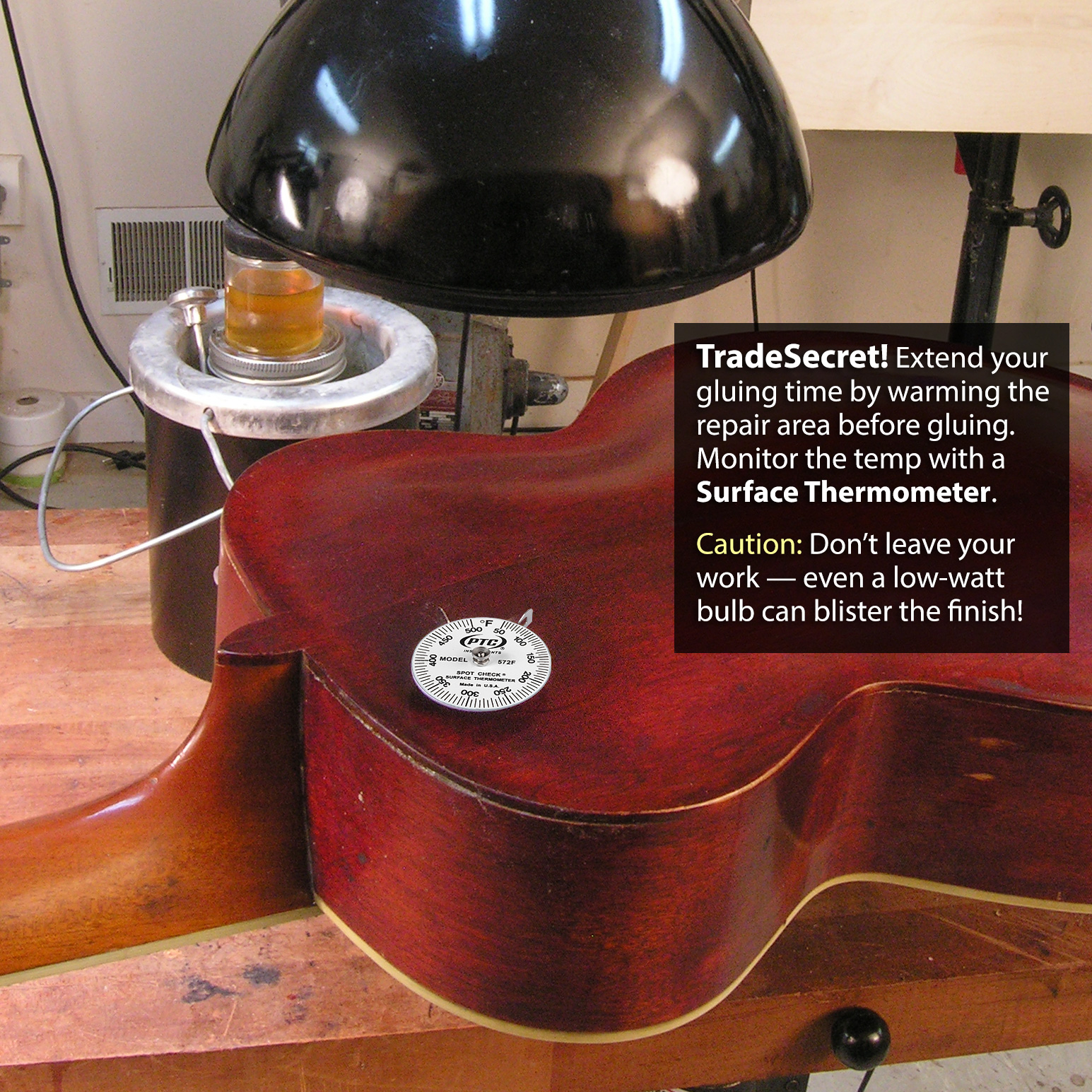 Thermomètre de surface pour instruments PTC