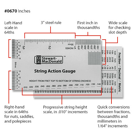 Mesure de précision StewMac Tool Set