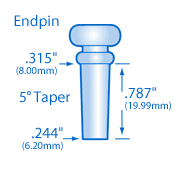 Goupille Waverly en ébène