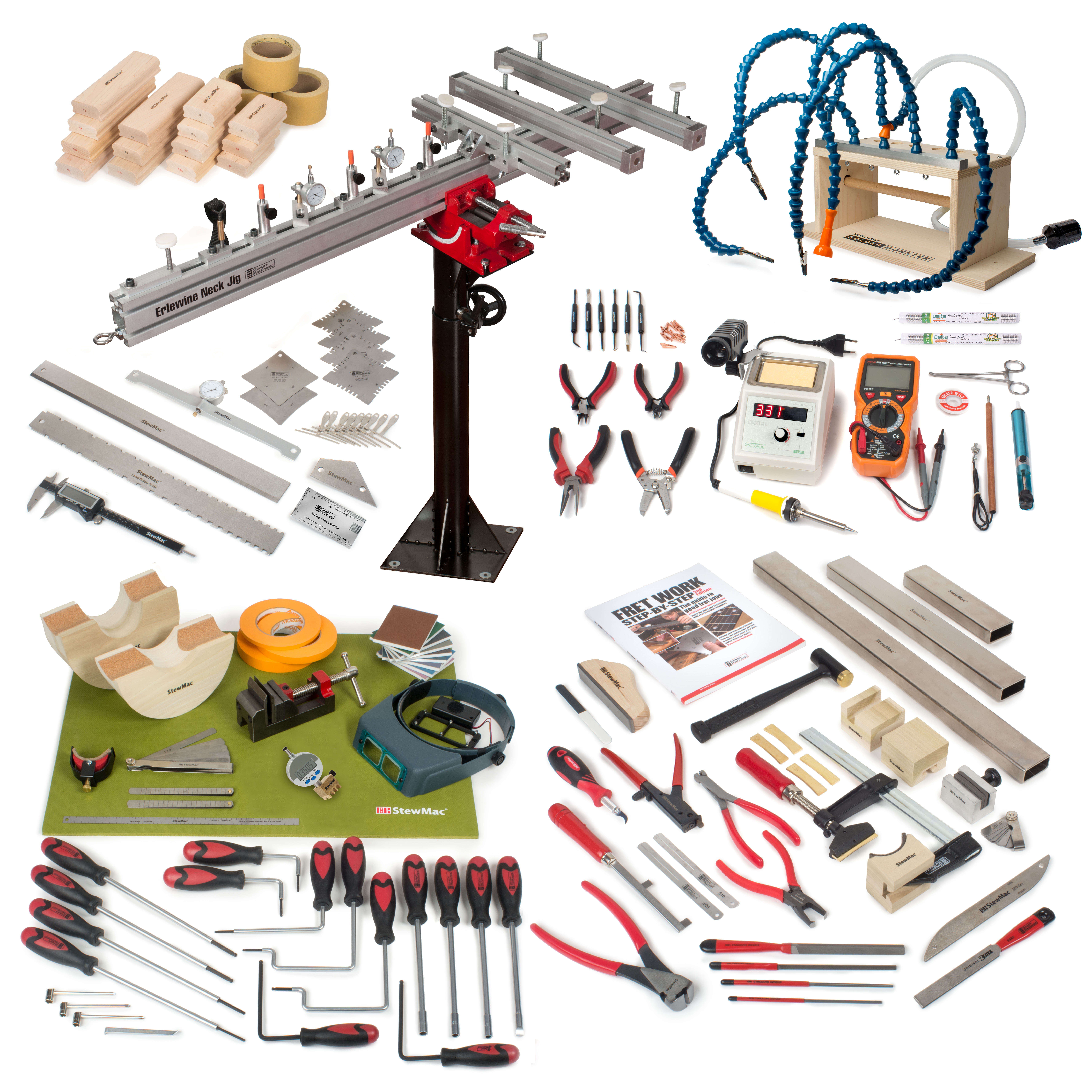 Guitar Shop Master ensemble d’outils, international, 220 volts
