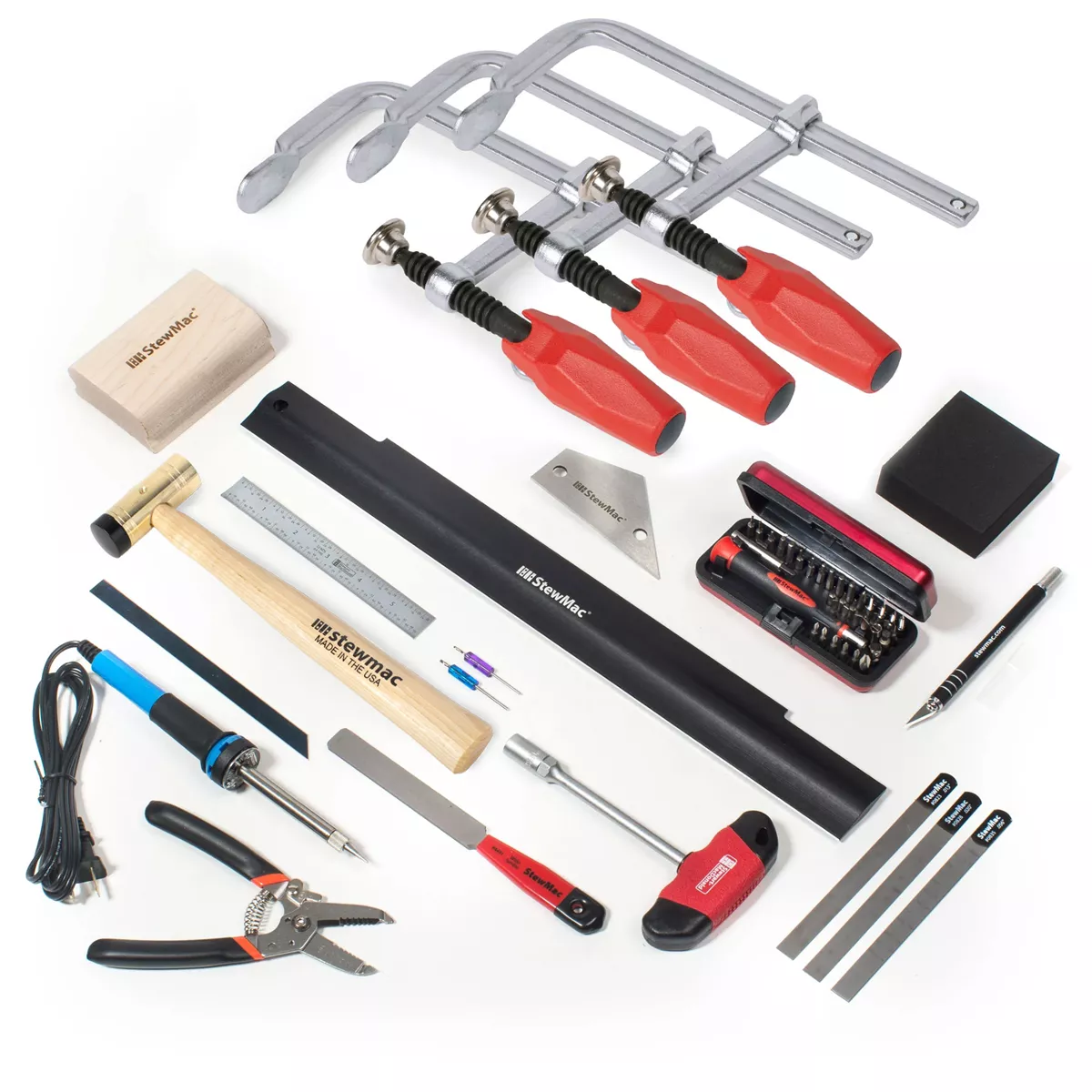 Kit guitare électrique Builders - ensemble d’outils Deluxe - Col fixe Kit guitare électrique Builders - ensemble d’outils Deluxe - Col fixe