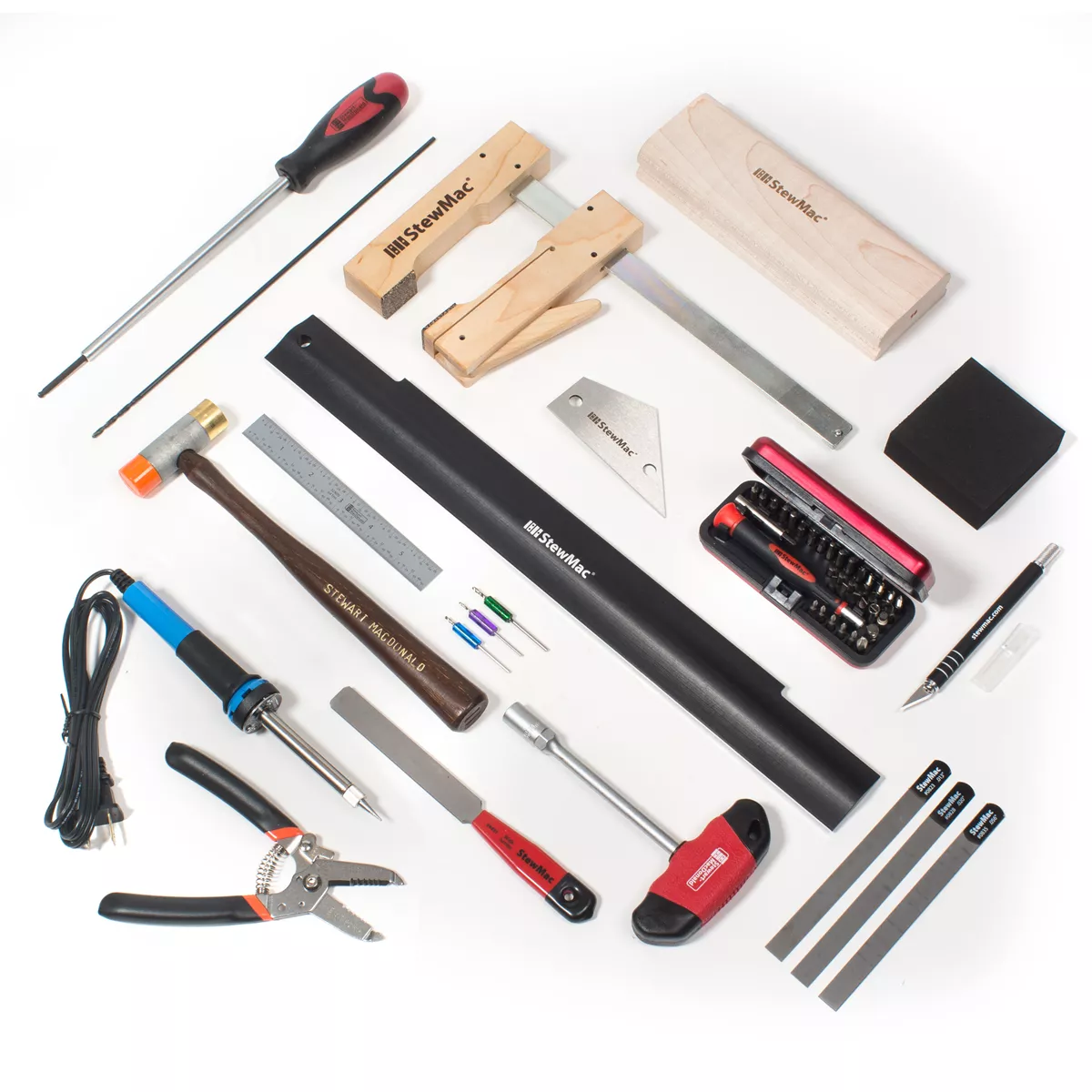 Ensemble d’outils Deluxe pour guitares électriques en kit - Manche vissé Ensemble d’outils Deluxe pour guitares électriques en kit - Manche vissé