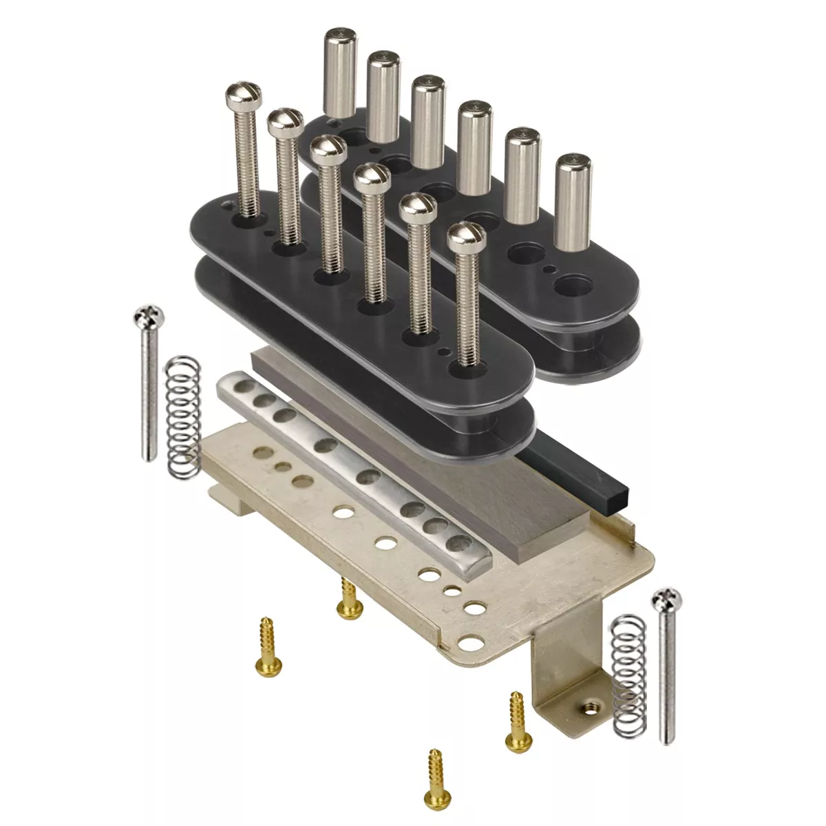 Kit Humbucker, avec aimants Alnico 5 et bobines noires Kit Humbucker, avec aimants Alnico 5 et bobines noires