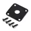 Plaque de jack en métal pour Gibson® ; Les Paul® ;, métal noir, avec vis Plaque de jack en métal pour Gibson® ; Les Paul® ;, métal noir, avec vis