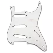 La plaque de protection Strat, Relic White / noir / blanc