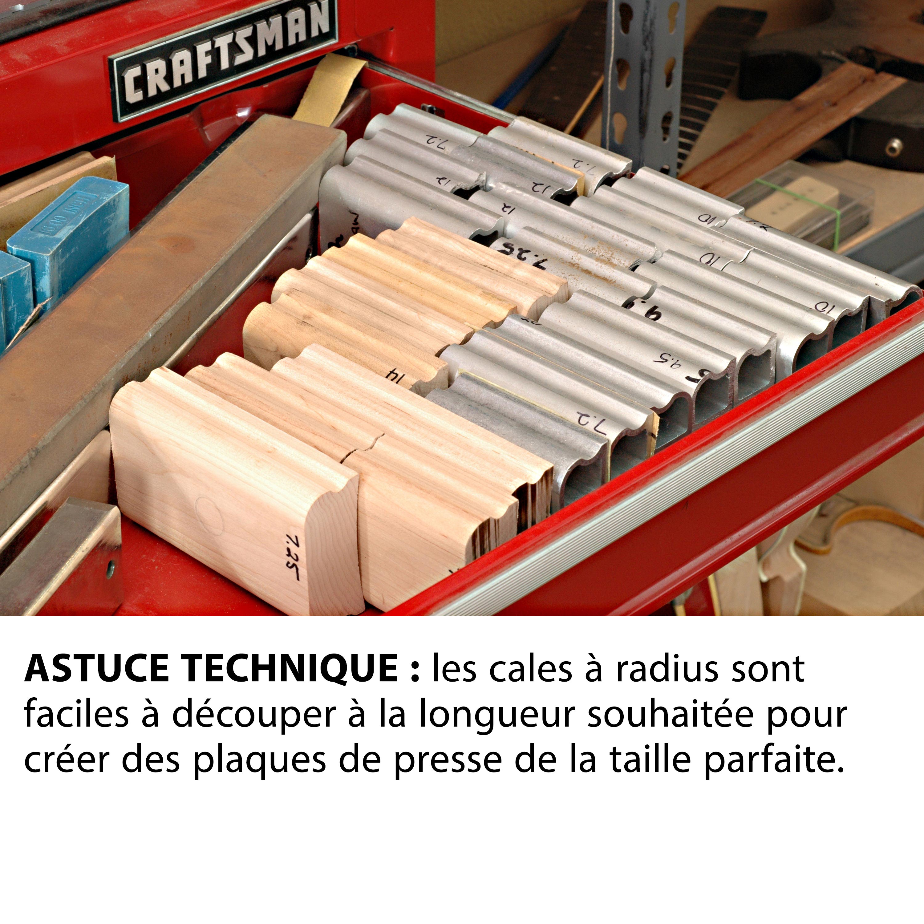 Cales de ponçage pour radius de 4&nbsp;po