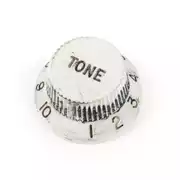 Bouton Strat, ton sur ton, blanc finition vieillie