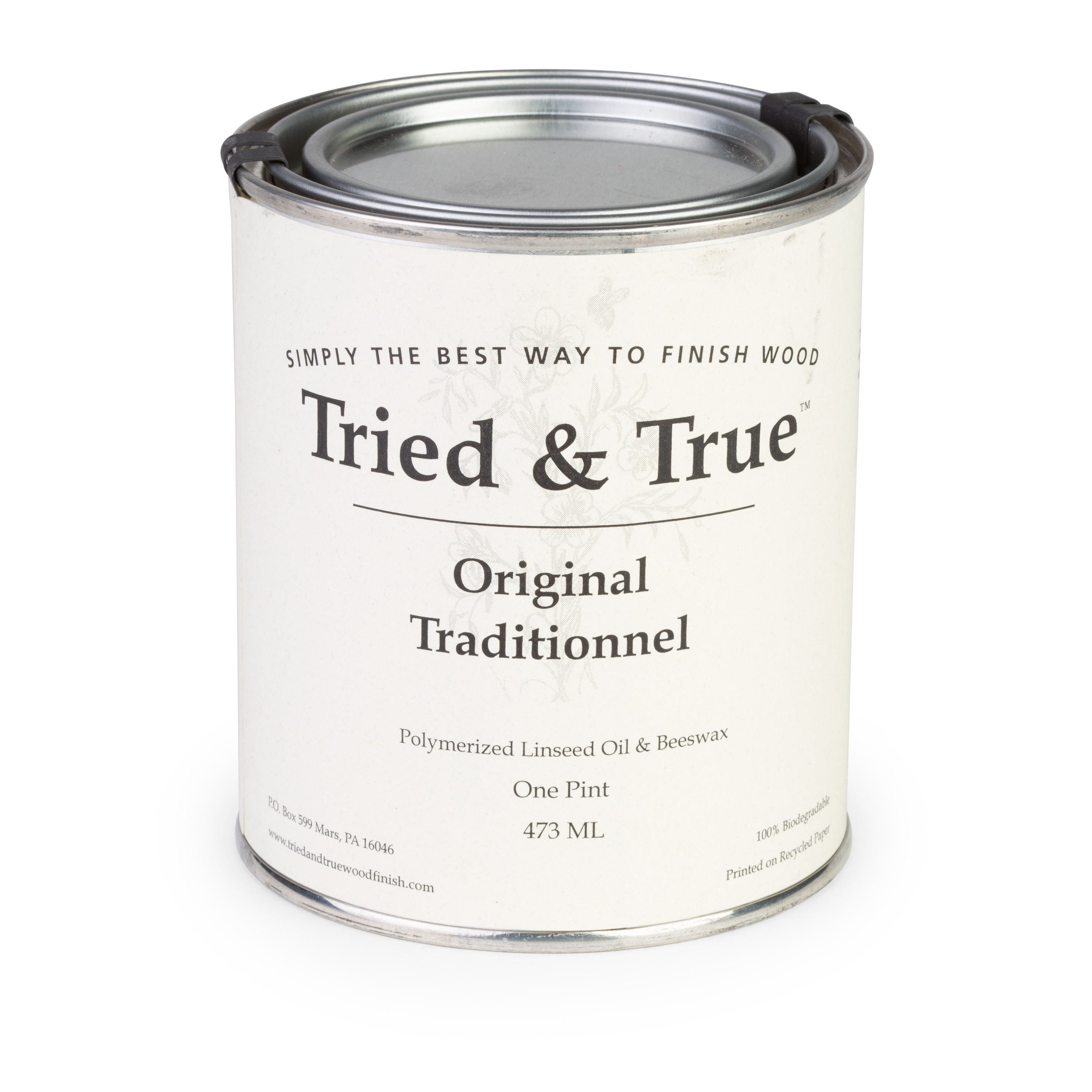 Finition bois Tried & True Original, 1 pinte de boîte