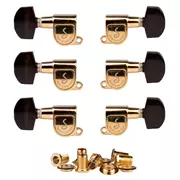 Machines à guitare Schaller M-6 3+3 , dorées, boutons en ébène