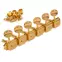 Tuners 6-In-Line à bouton ovale de style vintage Gotoh, dorés Tuners 6-In-Line à bouton ovale de style vintage Gotoh, dorés
