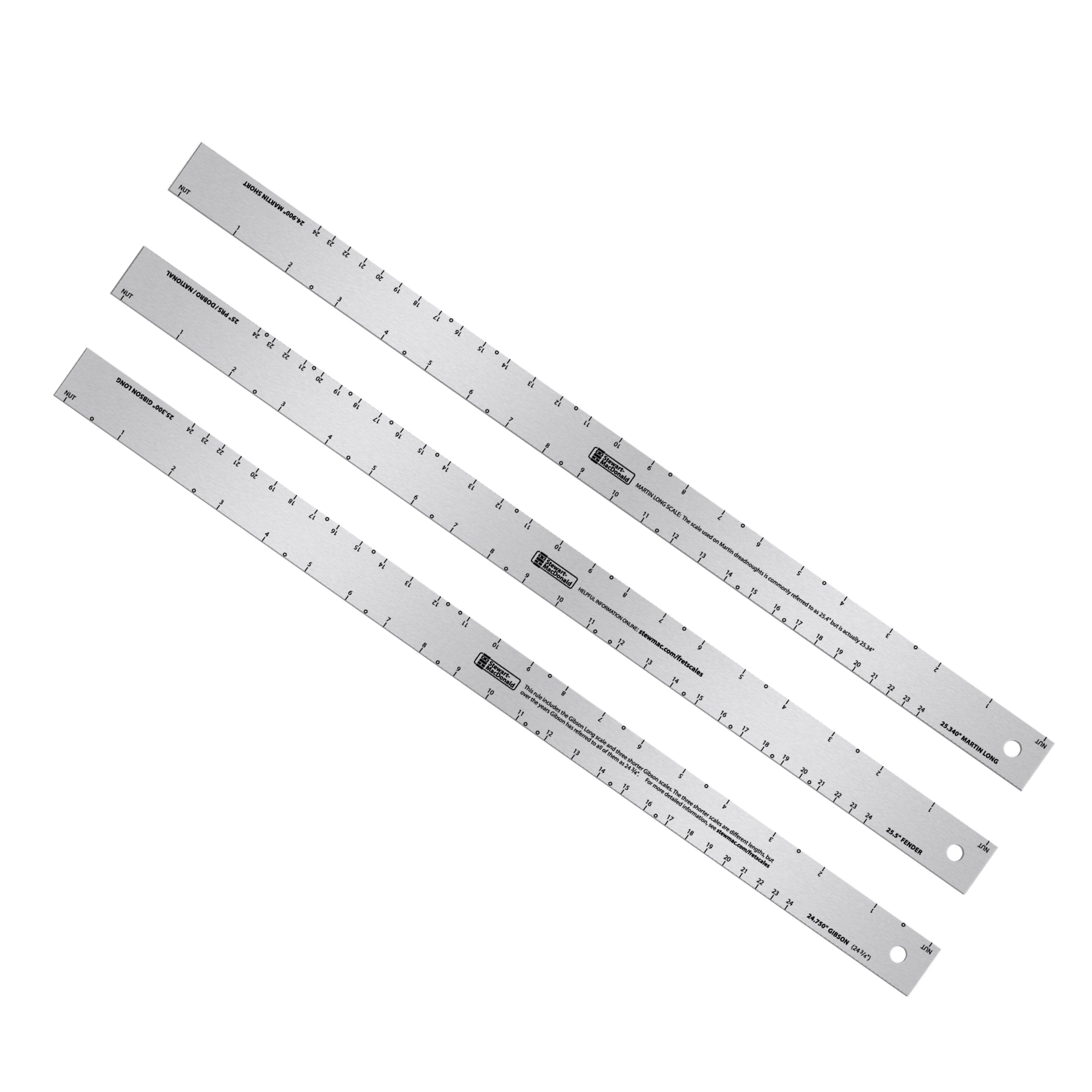 Fret Scale Ruler, Set of 3
