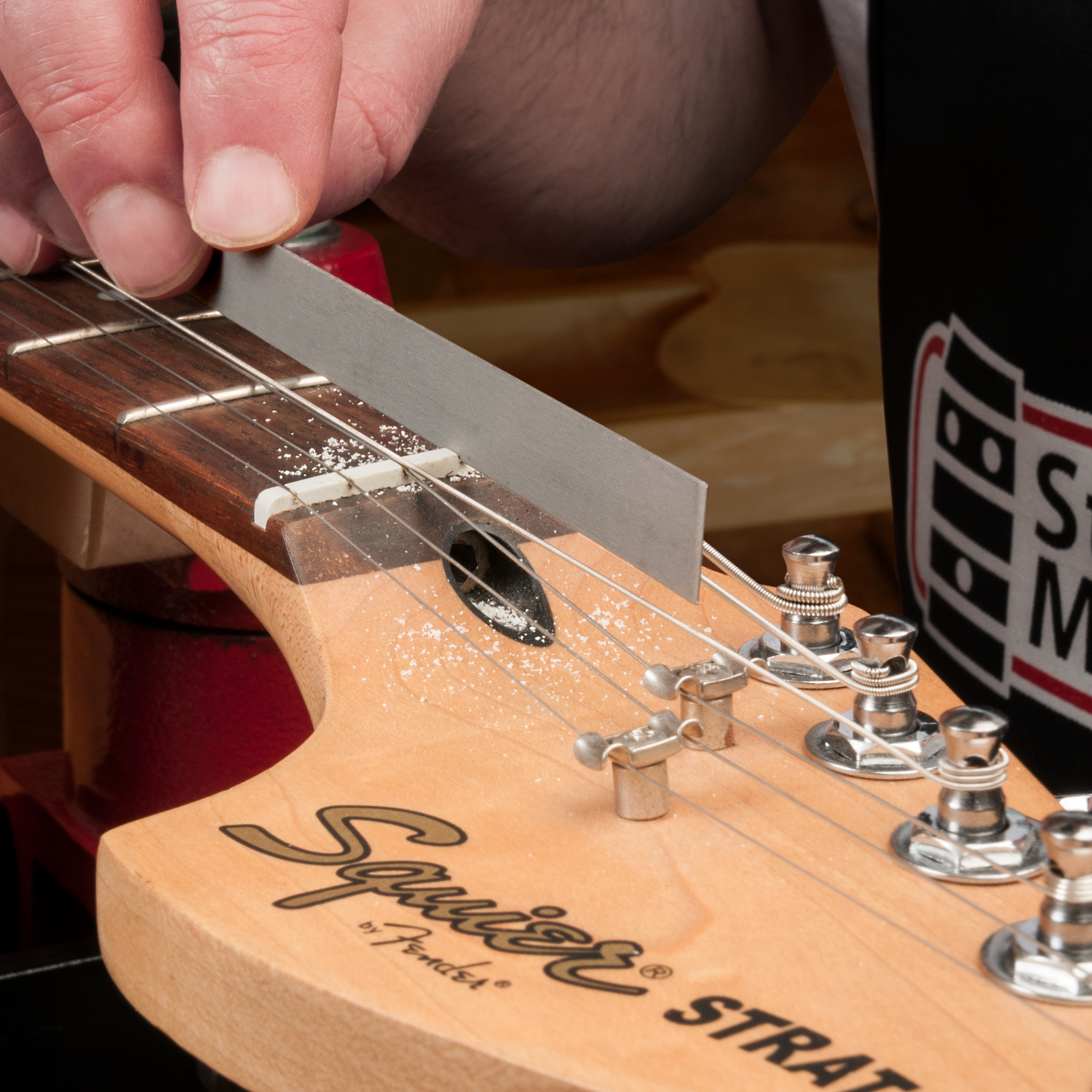 Kit de limes de rainurage de sillet avec jauge pour guitare électrique