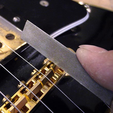 Kit de limes de rainurage de sillet avec jauge pour guitare électrique