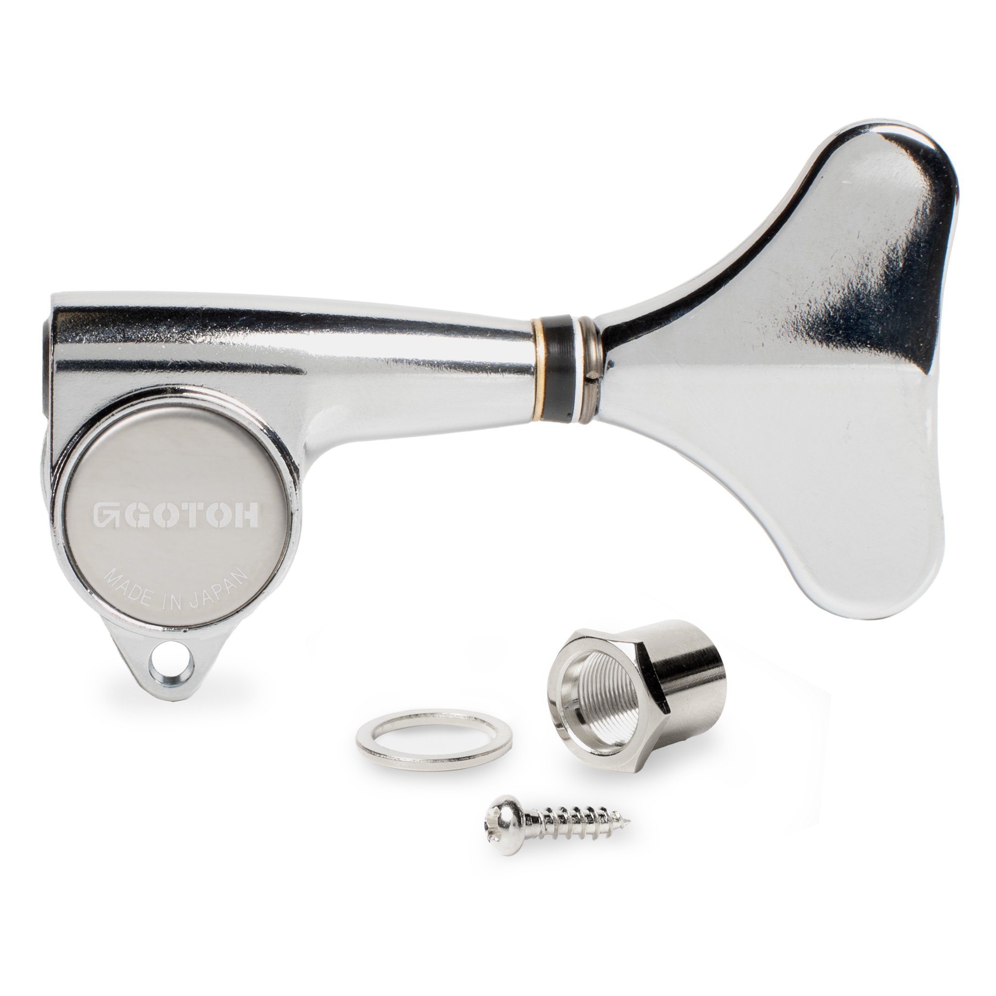 mécaniques de basses compact Gotoh individuel, chrome, mécaniques seul tuner gauche
