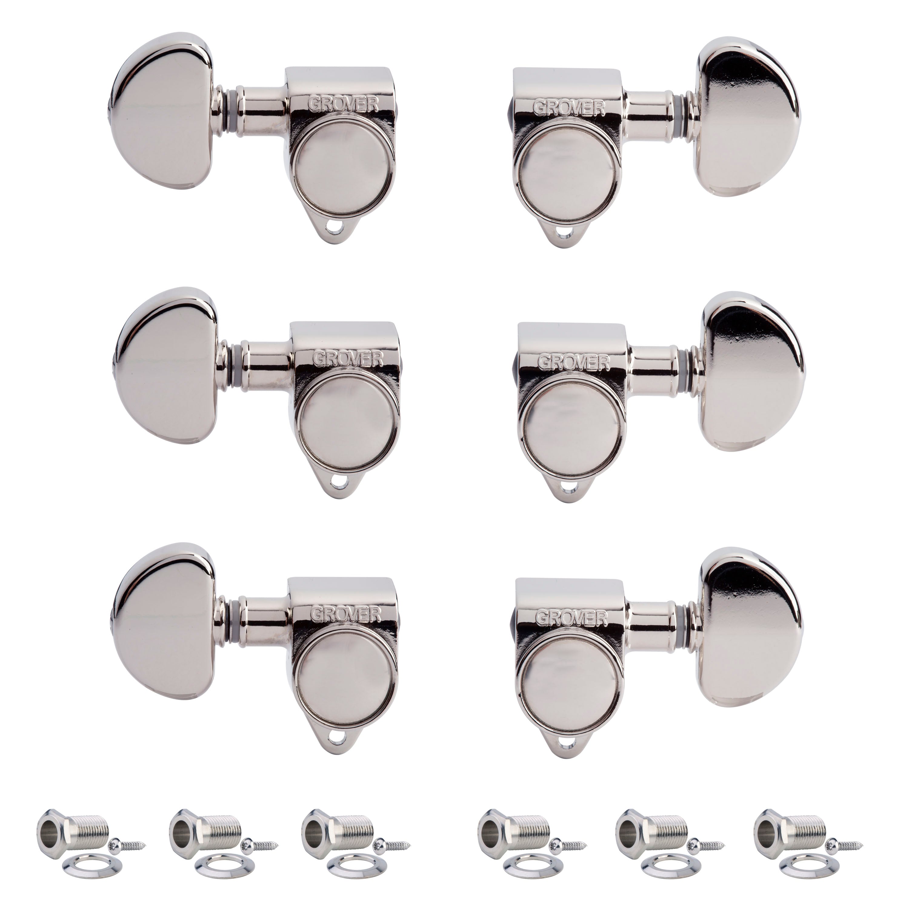 Grover Original Rotomatics (102 Series) 3+3 Tuners, 14:1 ratio, nickel