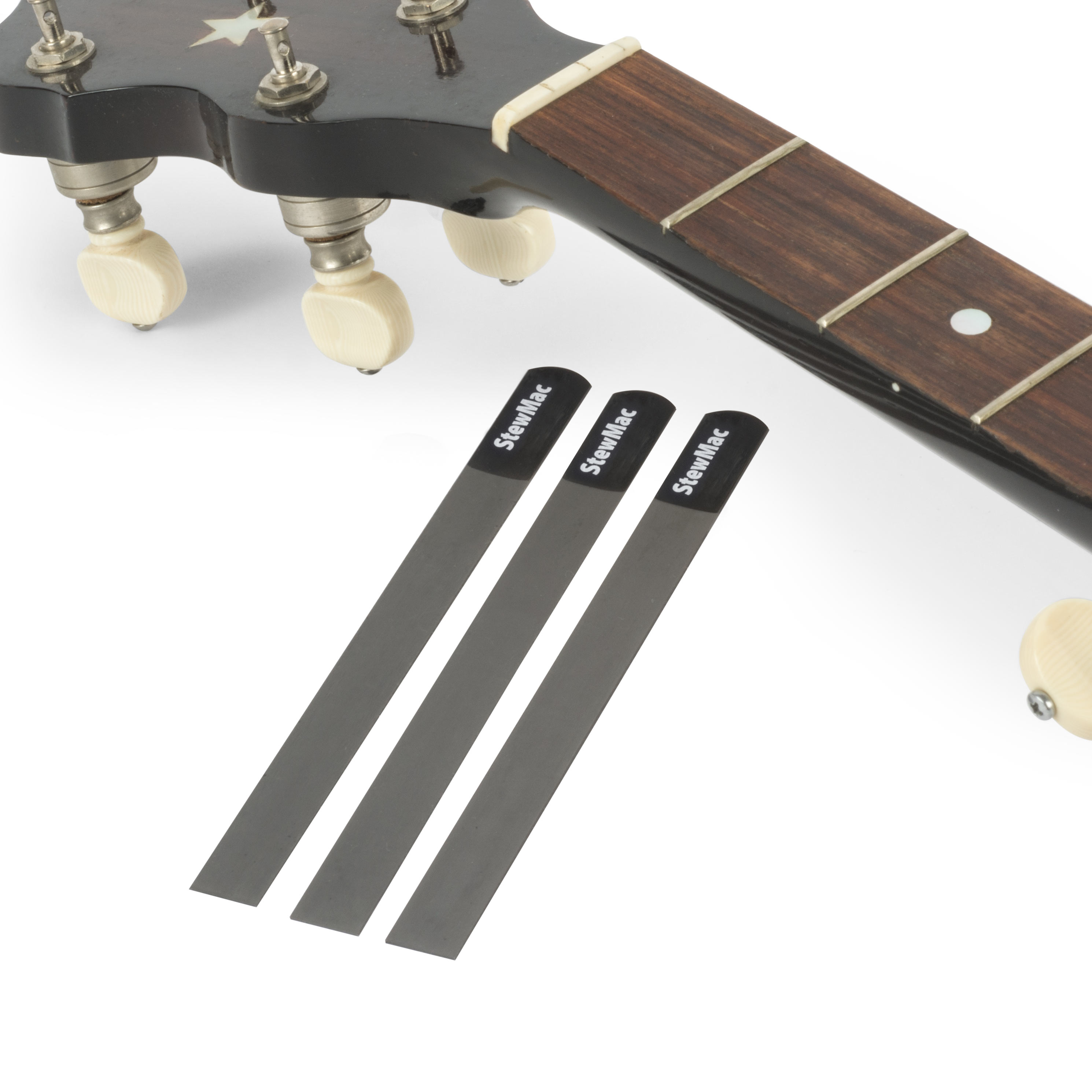 Jeu de limes à fente pour écrou jaugé pour Banjo, pour Cordes moyennes - Jeu de 3