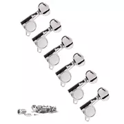 Tuners 6-In-Line à bouton ovale âge d’Golden Age, nickel