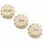 Boutons Stratocaster Road Worn, Blanc vieilli, Lot de 3 Boutons Stratocaster Road Worn, Blanc vieilli, Lot de 3