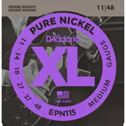 D’Addario XL Cordes de guitare électrique en nickel pur, Medium (EPN115)