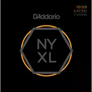 D’Addario NYXL Cordes de guitare électrique à 7 corde en nickel, lumière ordinaire (NYXL1059)
