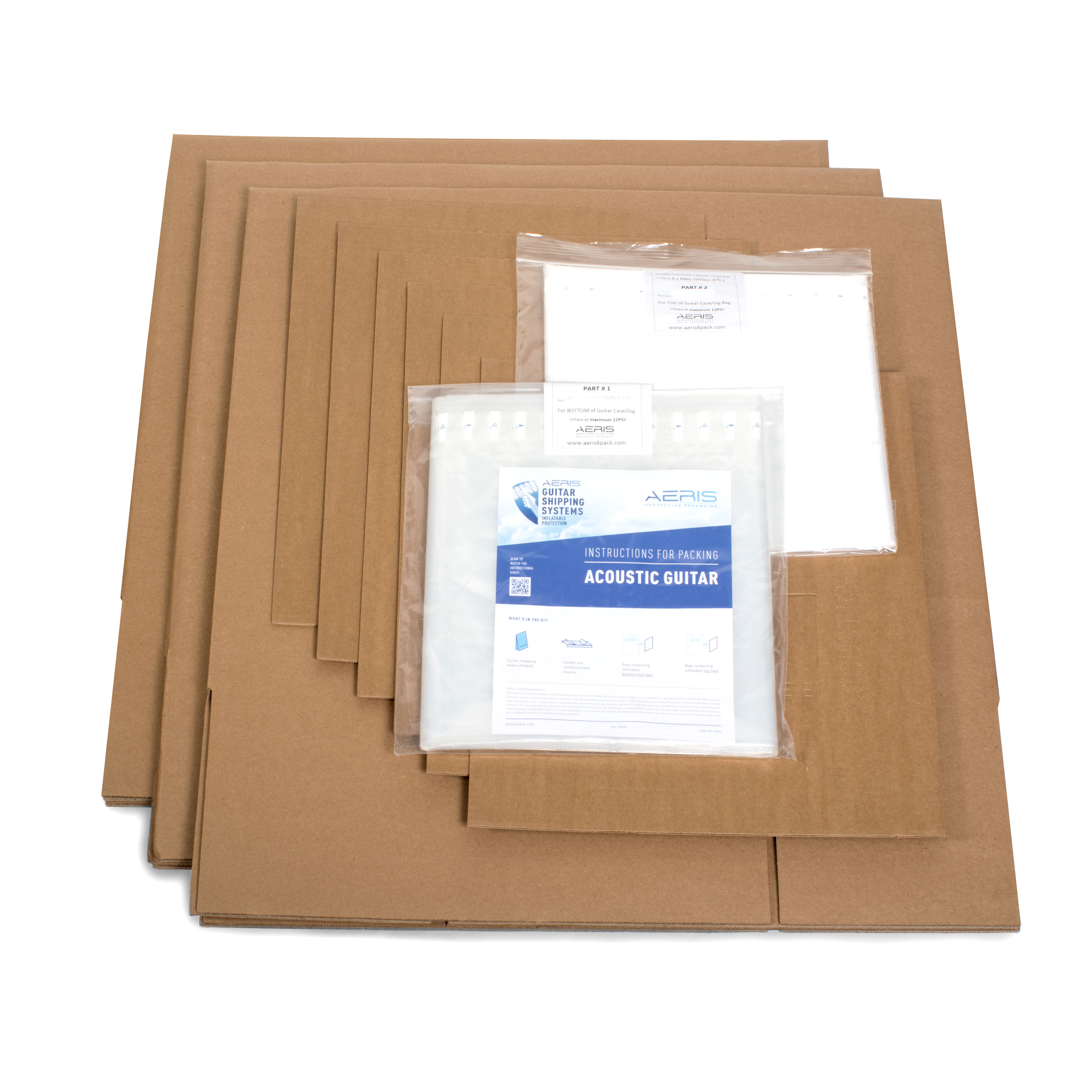 Système d’expédition de guitare acoustique pour Guitares sans étuis, paquet de 3