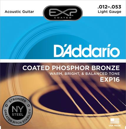 D’Addario EXP Cordes de guitare acoustique Phosphor Bronze, Light (EXP16)