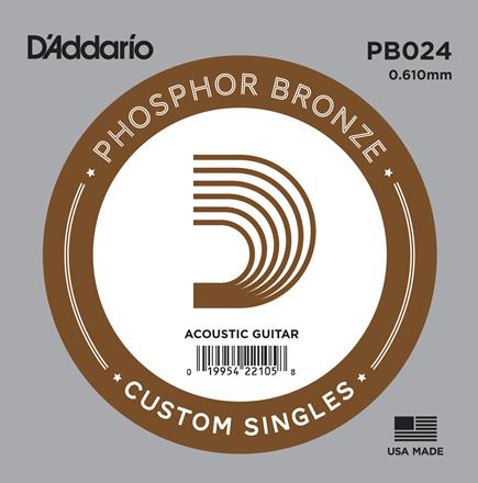 D'Addario EXP Corde de guitare acoustique unique Phosphor Bronze D'Addario EXP Corde de guitare acoustique unique Phosphor Bronze