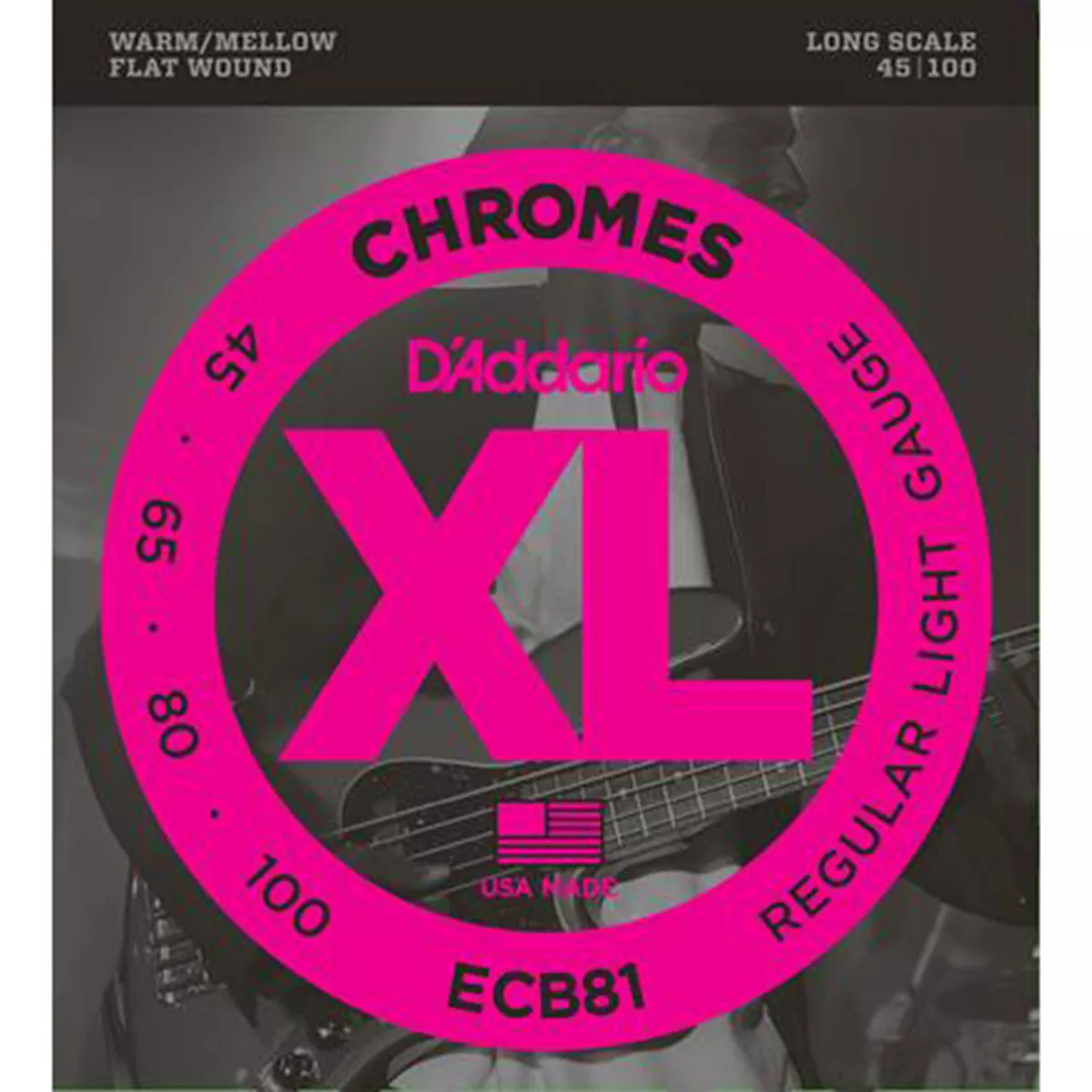 Chaînes de basses chromées D’Addario Flatwound Chaînes de basses chromées D’Addario Flatwound