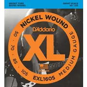 D’Addario Cordes basses à petite échelle en nickel, Medium (EXL160S)