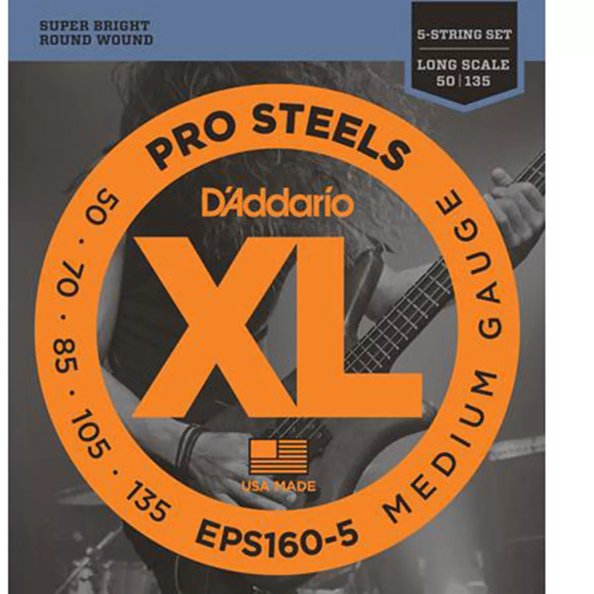 Chaînes de 5-String D'Addario Pro Steel Chaînes de 5-String D'Addario Pro Steel