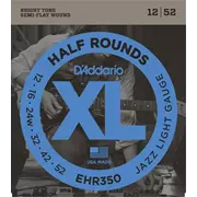 D’Addario XL Cordes de guitare électrique demi-rond, Jazz Light (EHR350)