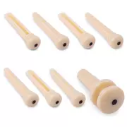 Goupilles de pont moulées D’Addario Planet Waves, ivoire à pois noirs