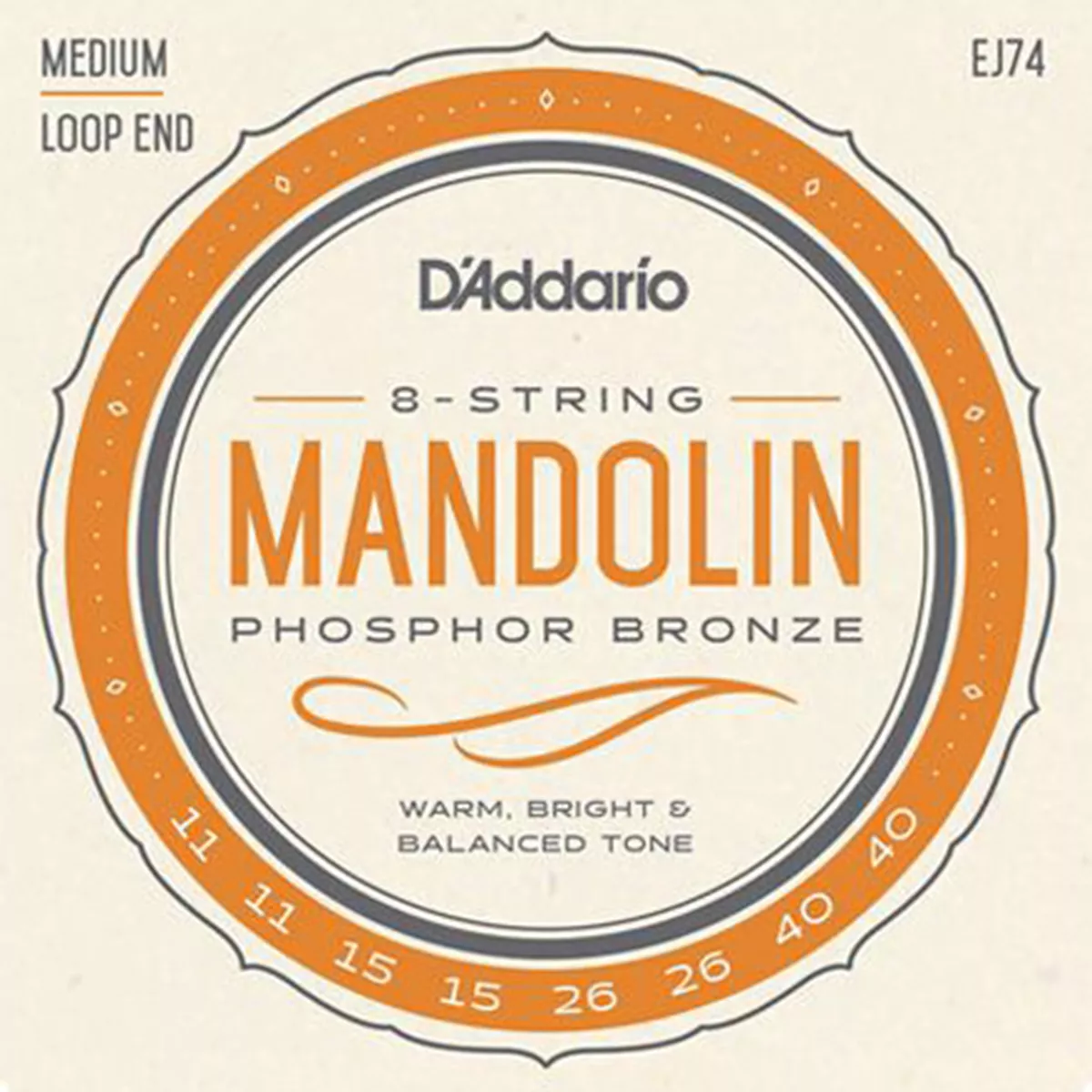 Chaînes de mandoline Phosphor Bronze D’Addario Chaînes de mandoline Phosphor Bronze D’Addario