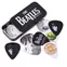 Boîtes de sélection D’Addario avec assortiment de Beatles, logo Boîtes de sélection D’Addario avec assortiment de Beatles, logo