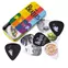 Boîtes de sélection D’Addario avec assortiment de Beatles, rayures Boîtes de sélection D’Addario avec assortiment de Beatles, rayures
