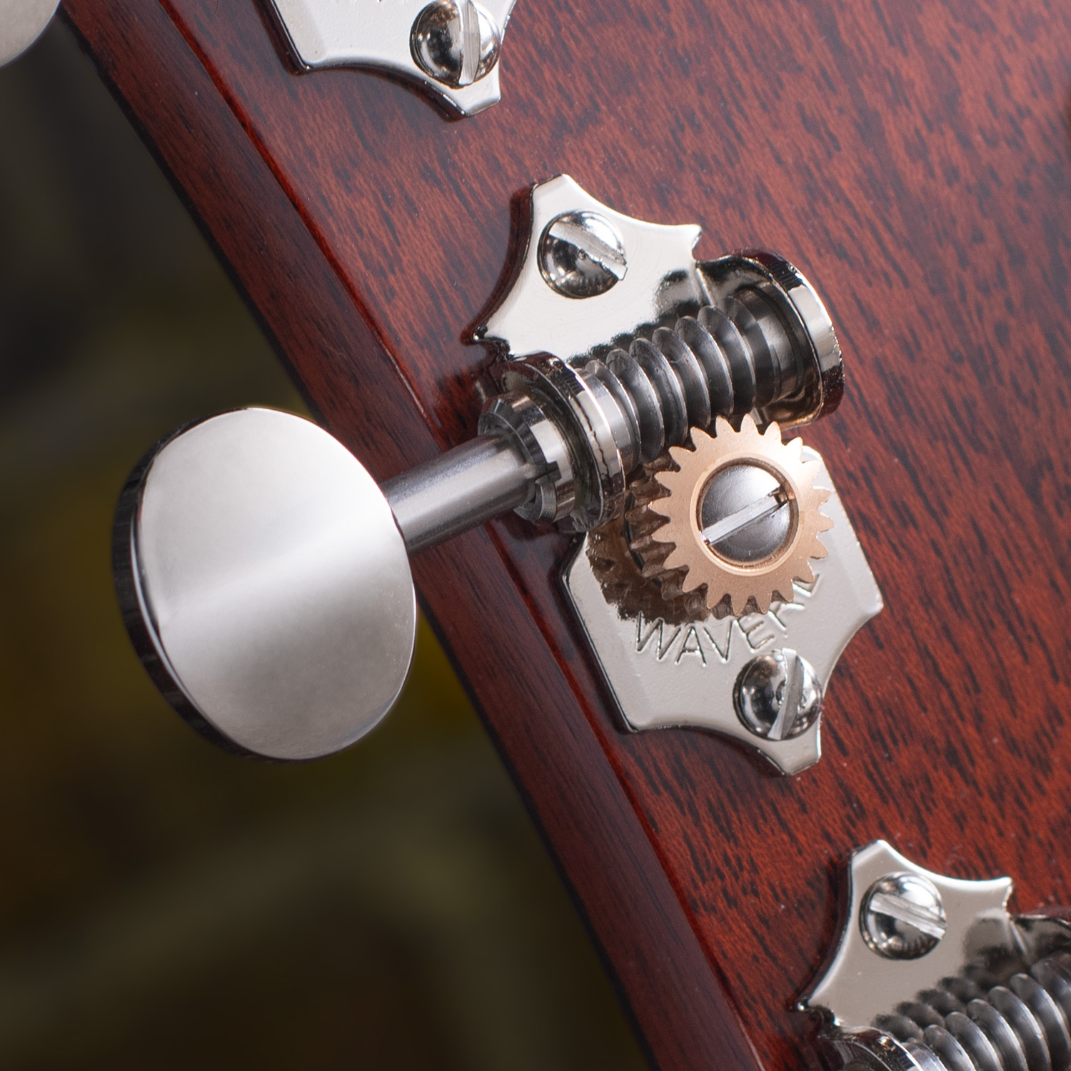 Mécaniques Waverly à rapport élevé à tête ovale vintage pour guitares à tête pleine