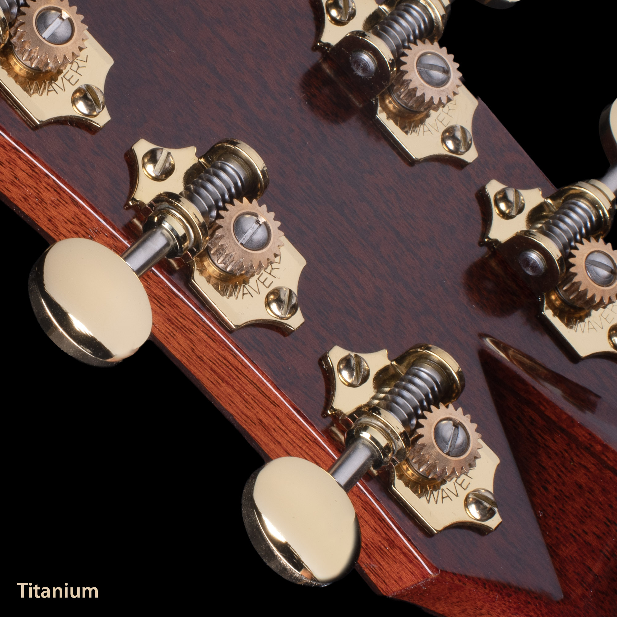 Mécaniques Waverly à rapport élevé à tête ovale vintage pour guitares à tête pleine