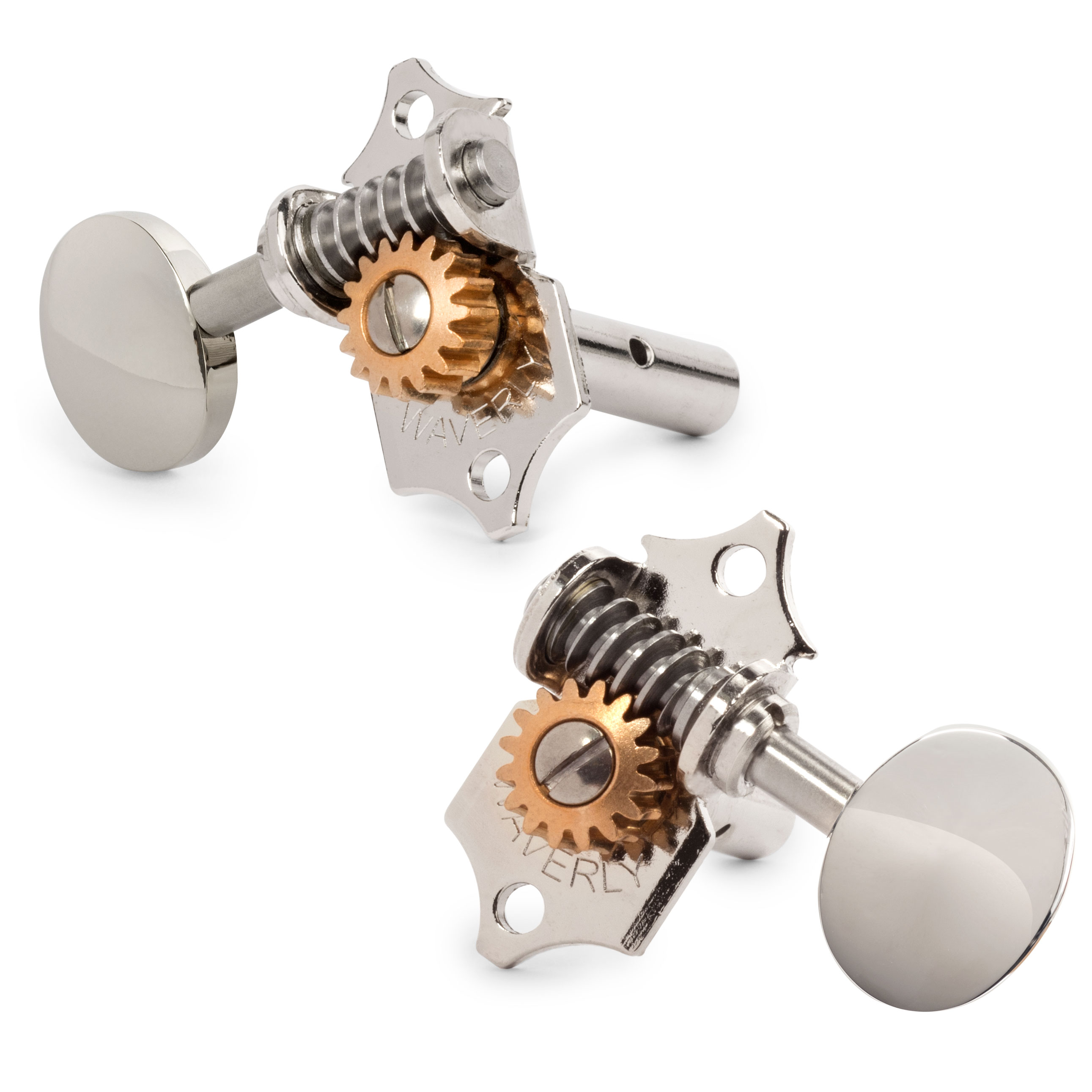 Tuners de guitare Waverly avec boutons ovales vintage pour têtes à fentes