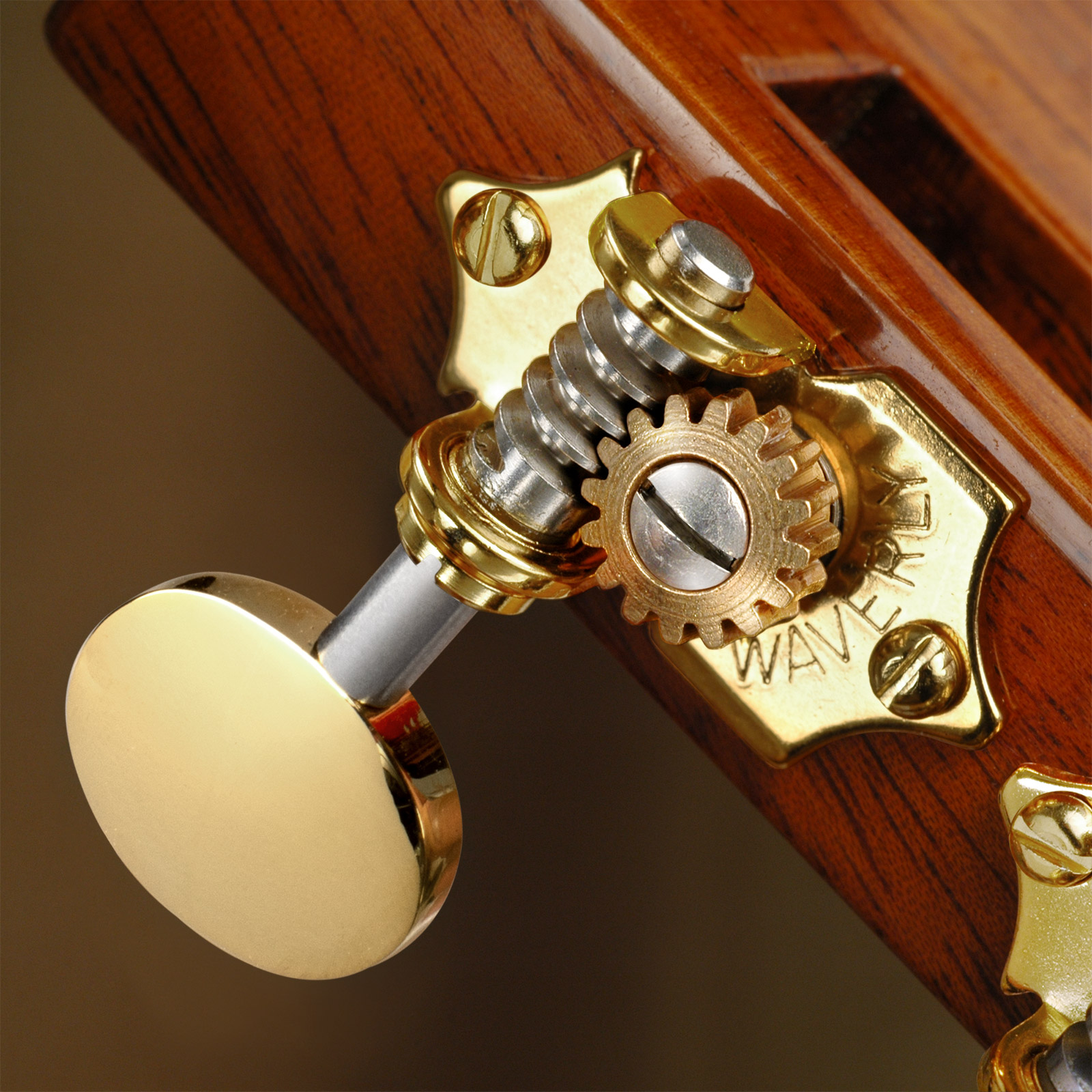 Tuners de guitare Waverly avec boutons ovales vintage pour têtes à fentes