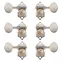 Tuners de guitare Waverly avec boutons ovales vintage pour têtes de cheville pleines, nickel, 3L/3R Tuners de guitare Waverly avec boutons ovales vintage pour têtes de cheville pleines, nickel, 3L/3R